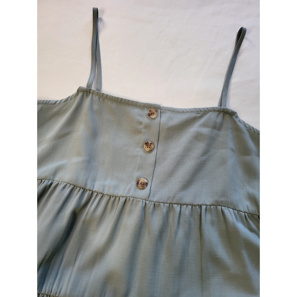 Paper Crane Sage Green Tiered Babydoll Camisole C11387AT Small - Picture 2 of 6